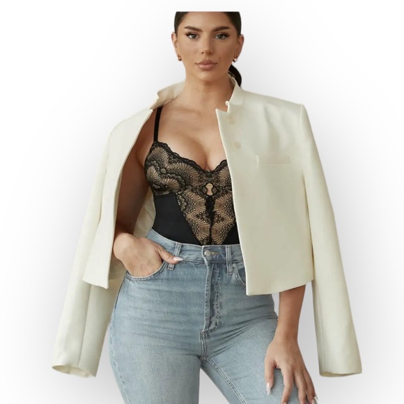 Pinsy Tops - Pinsy Sculpting Lace Shapewear Bodysuit